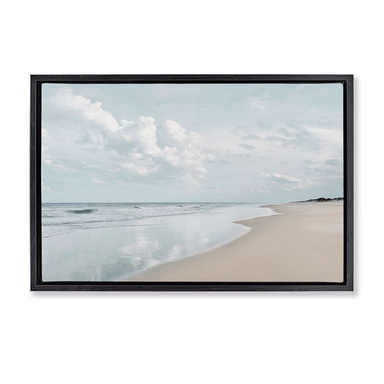 Stupell Industries Endless Beach View Framed Floater Canvas Wall Art Design by Natalie Carpentieri